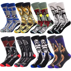 Automne Hiver 1 Paire Film Hommes Chaussettes Maître Yoda R2-D2 Long Cosplay Chaussette Wookiee Jedi oral alier Nouveauté Femmes Chaussettes ino -45