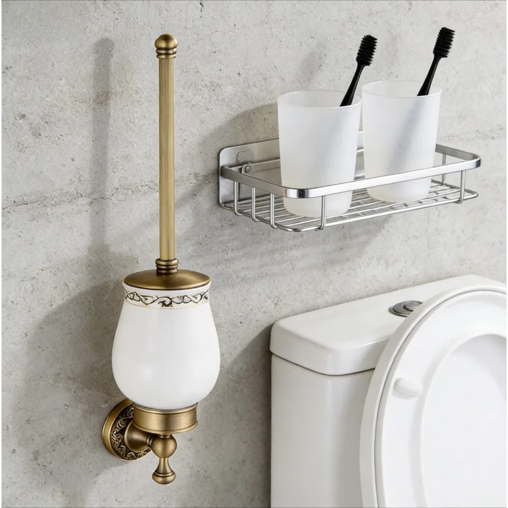 

Роскошный традиционный европейский королевский стиль, держатель для туалетных щеток, аксессуары для мотылей для семейной ванной комнаты