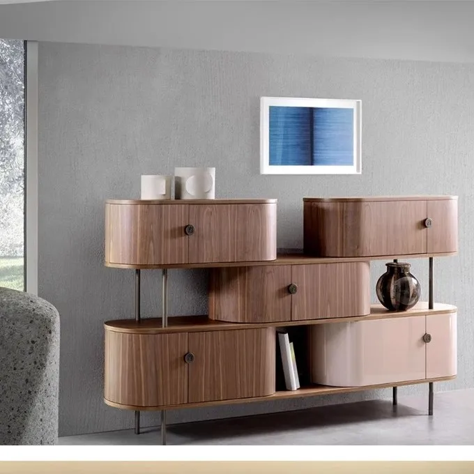 

Minimalist solid wood against the wall oval locker modern