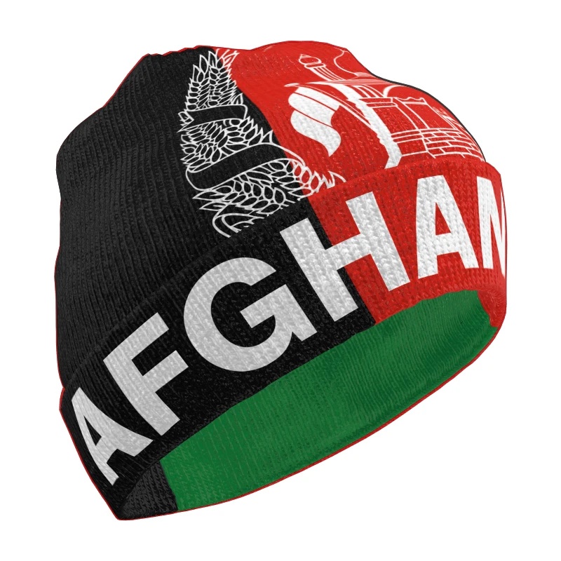 Afghan Knitted Hats Custom Winter Cold Pullover Afghanistan Afg Flags Arab Knit Keep Warm Caps Persian Pashto Islamic Af Beanies