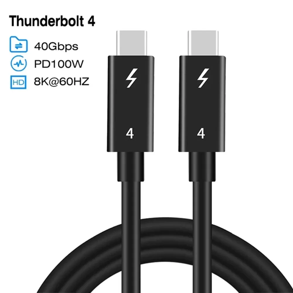 Thunderbolt 4 Cable 8K@60Hz USB C to Type-C  40Gbps PD 100W Fast charging Cable Compatible Thunderbolt 3 USB 4 for MacBook Air