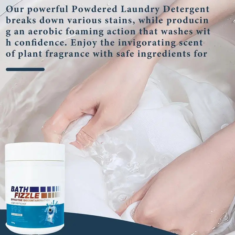 비누 가루 세탁 세제 폭발성 소금 세탁 가루 17.6 Oz 천연 식물 세제 가루 오래 지속되는 향기 세탁