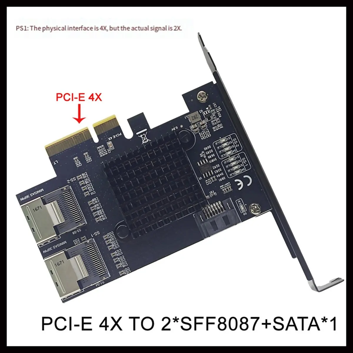 

PCI-E 1x 3.0 (1x,4x,8x, and 16x Slots) to 2-Port MINISAS SFF-8087+SATA to 9-Port SATA 3.0 Hard Drive