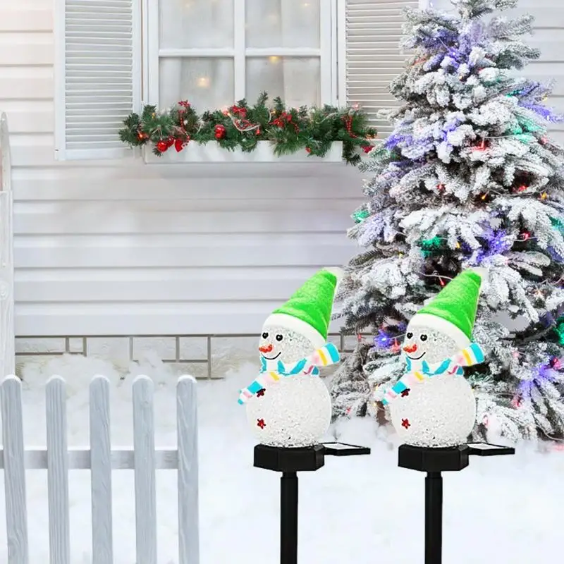 คริสต์มาส Snowman ไฟเดิมพันพลังงานแสงอาทิตย์ ไฟ Snowman พลังงานแสงอาทิตย์ กันน้ํา พลังงานแสงอาทิตย์ ตกแต่งคริสต์มาส พลังงานแสงอาทิตย์กลางแจ้ง