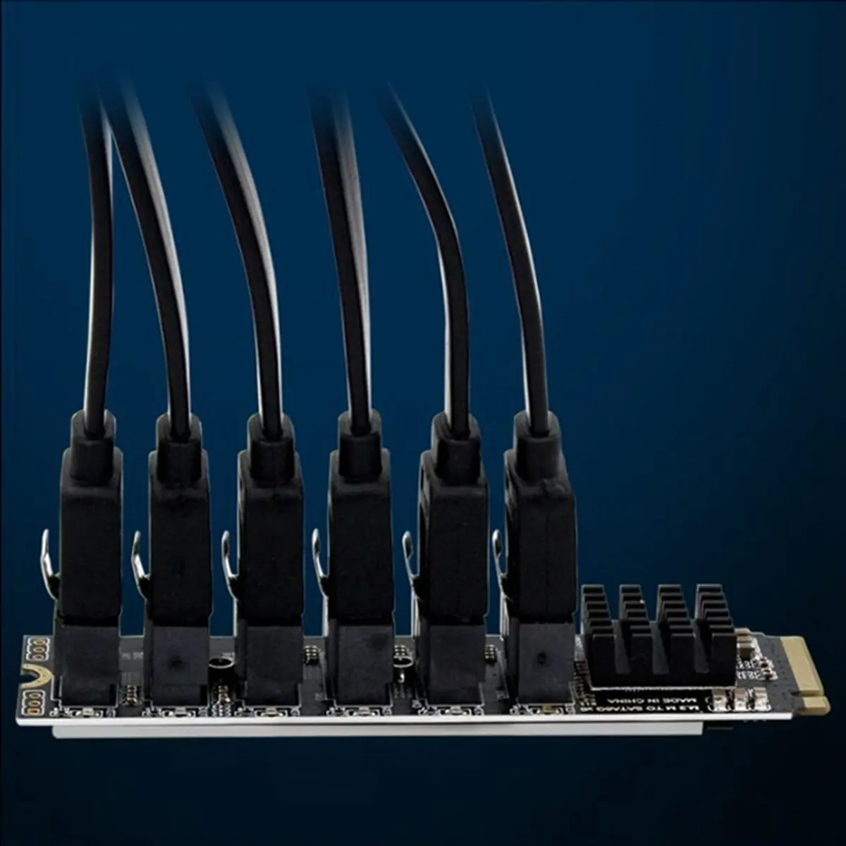 

Карта расширения 4X M.2 MKEY PCI-E: M.2 NVME в SATA3.0, PCIe в SATA 6Gbpsx6-портовая, ASM1166, с поддержкой функции PM