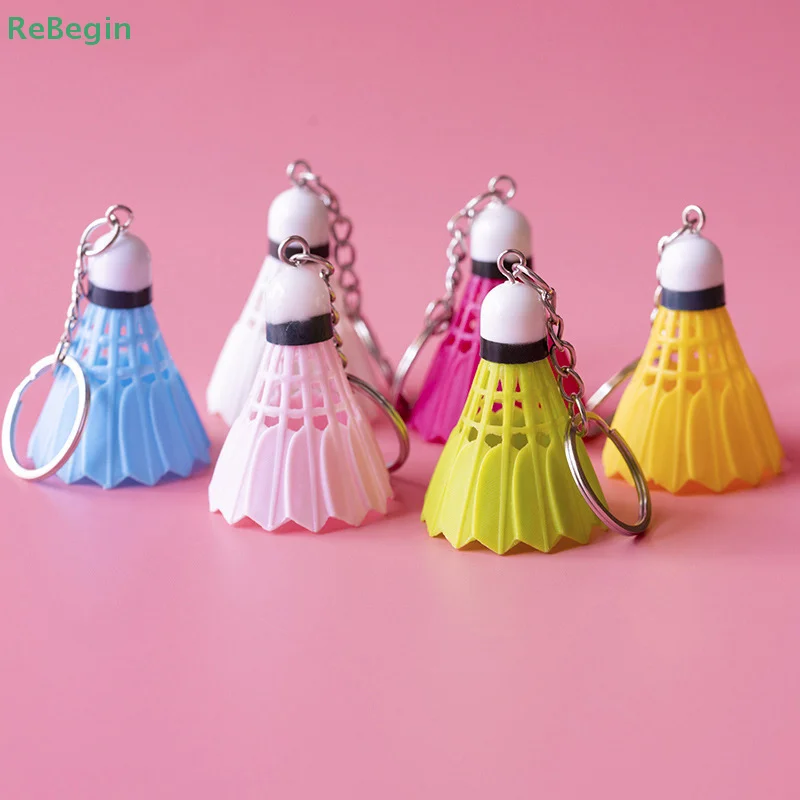 Creative Mini Badminton Keychain Cute Shuttlecock Key Chains Keyring Car Key Holder Bag Pendant Jewelry Club Gifts