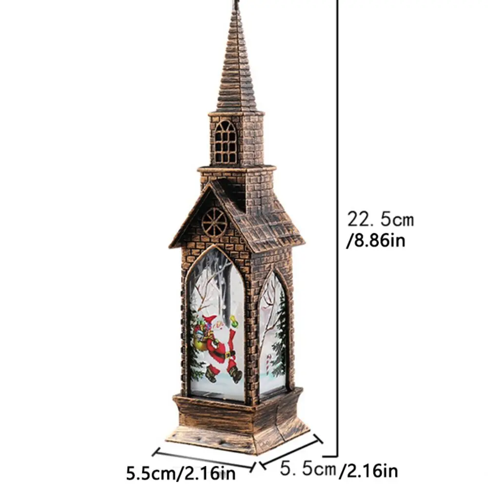 الكنيسة عيد الميلاد منزل مصباح مضيئة الملاك عيد الميلاد الرياح مصباح متوهجة الأيائل الغزلان سطح المكتب عيد الميلاد مصباح سطح المكتب الديكور