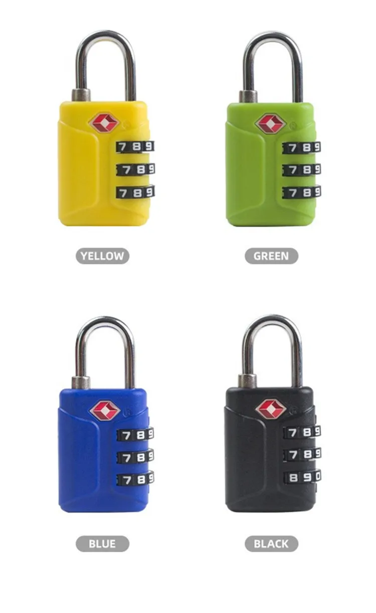 Tsa 3 Digit Combination Lock New Anti-Theft Security Tool Customs Password Lock Padlock Suitcase Luggage Coded Lock Travel image 2