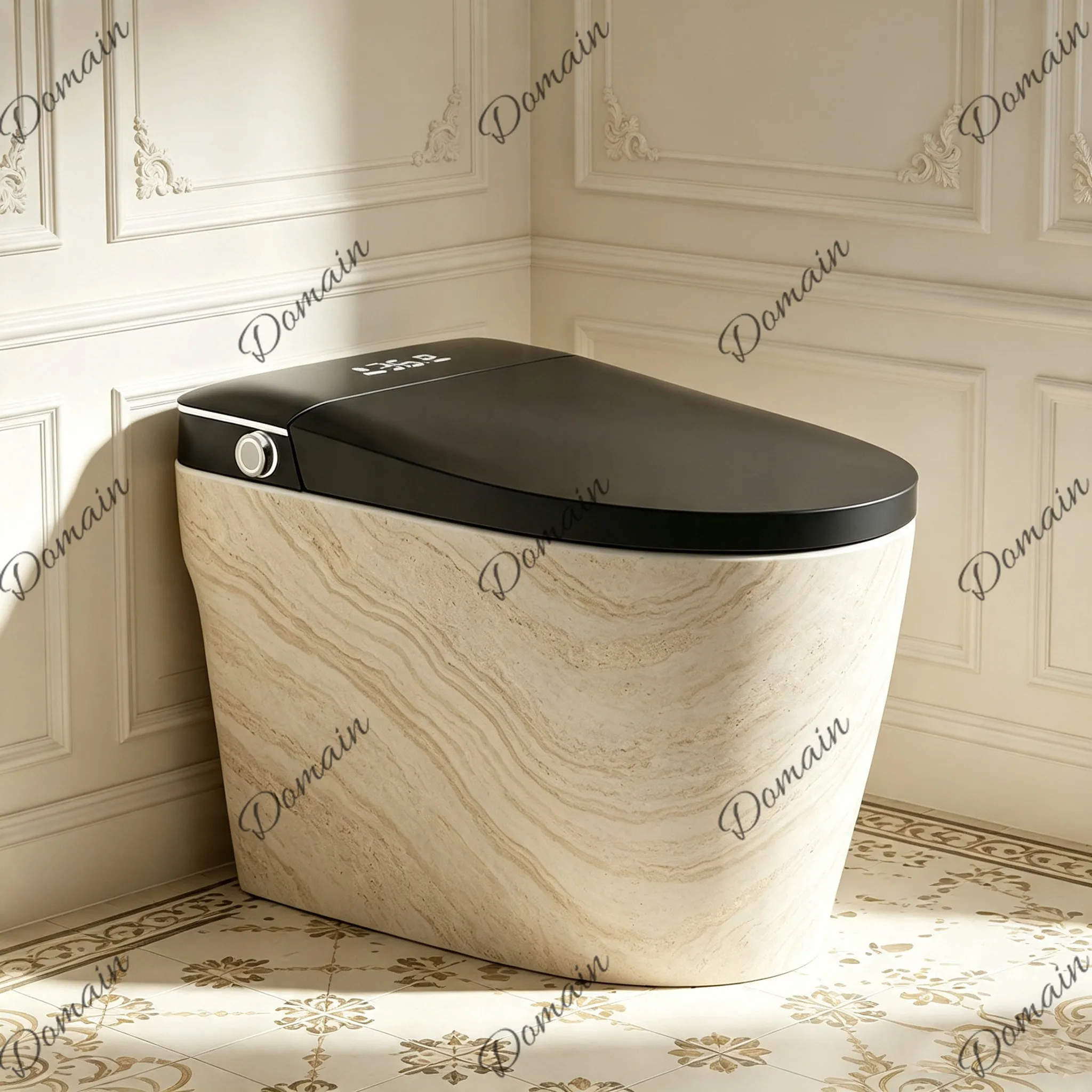 French travertine texture smart toilet automatic integrated household color watermark toilet