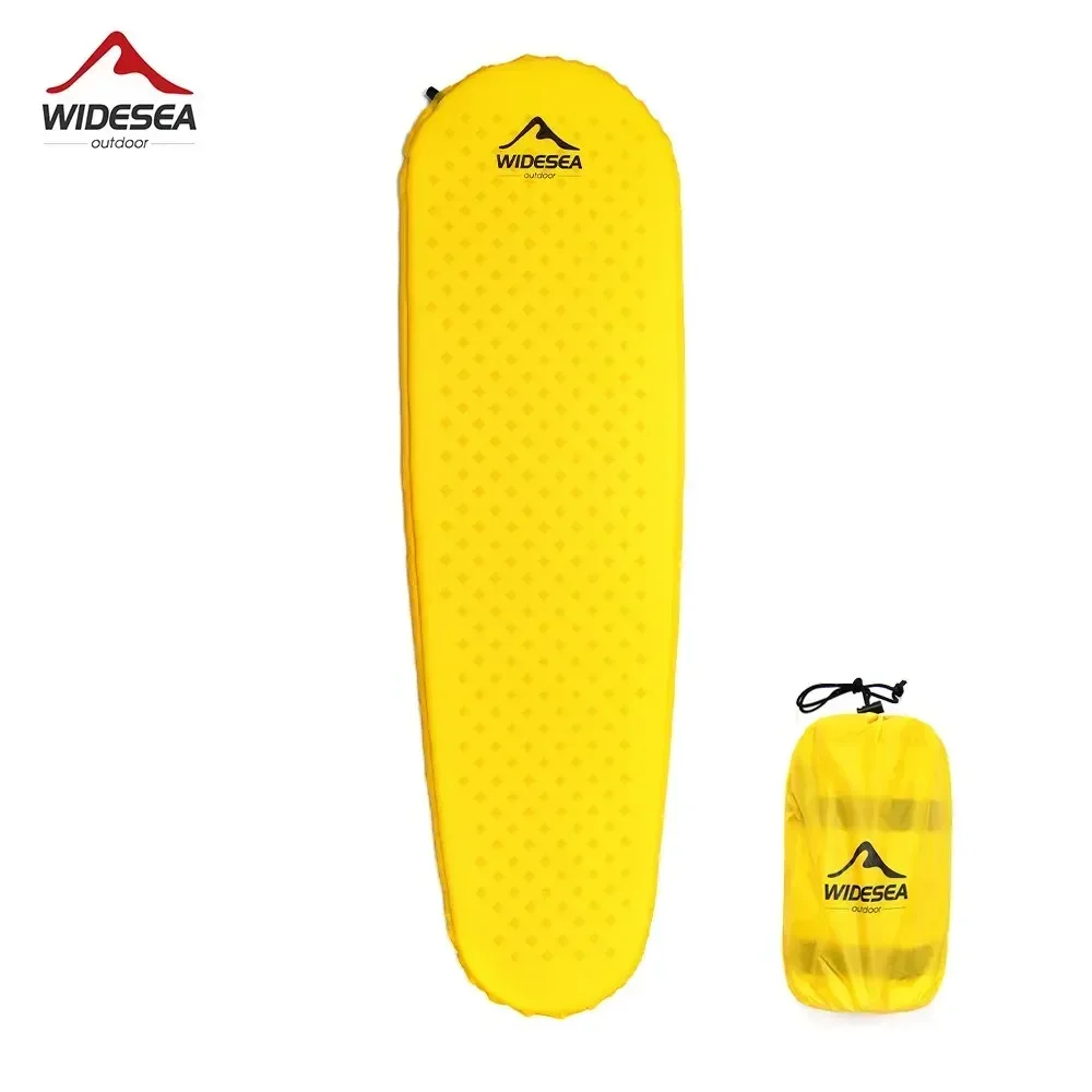 Widesea-colchón autoinflable para acampar, cama de aire inflable plegable, estera de viaje para playa, colchoneta para dormir para turismo, senderismo al aire libre