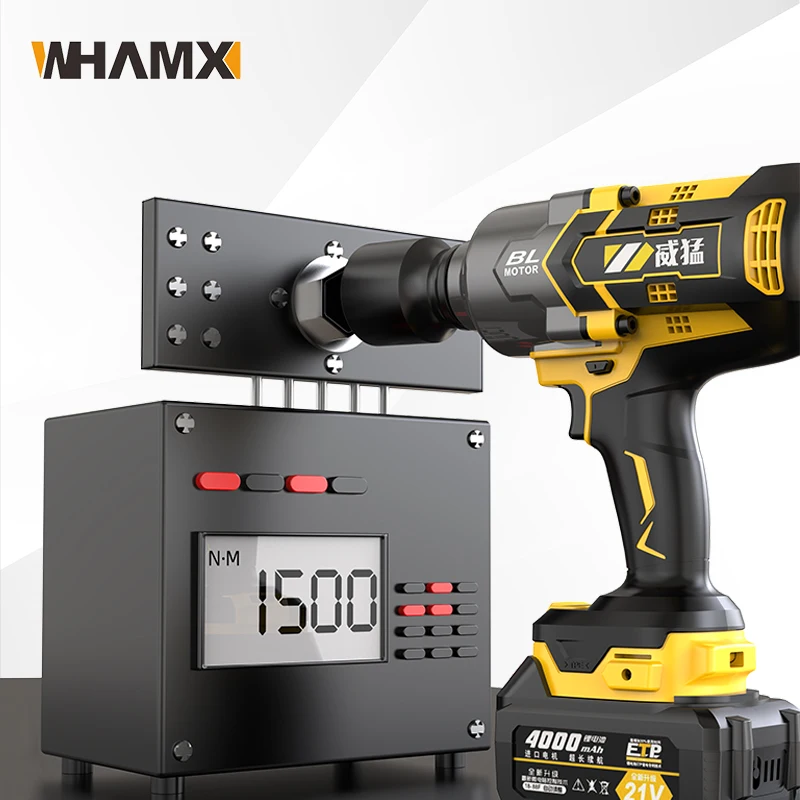 

WHAMX 1500nm Heavy Duty Auto Repair High Torque High Power Electric Ratchet Torque Brushless Impact Wrench