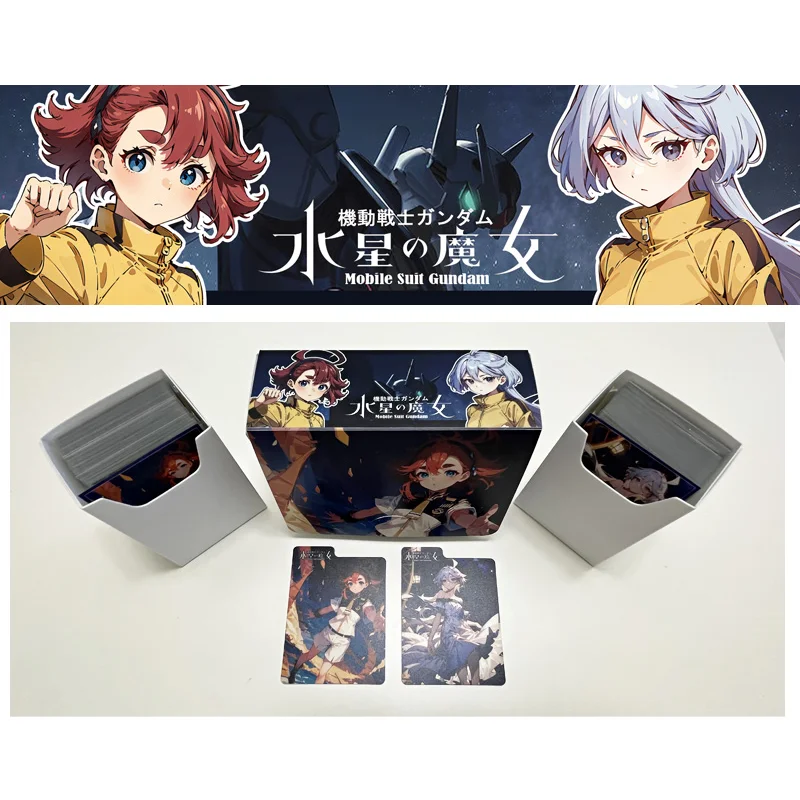 Cards Box Suletta Mercury Miorine Rembran OCG PTCG OPCG DIY Anime Game Portable Cards Collection Box Hard Plastic 160 Capacity