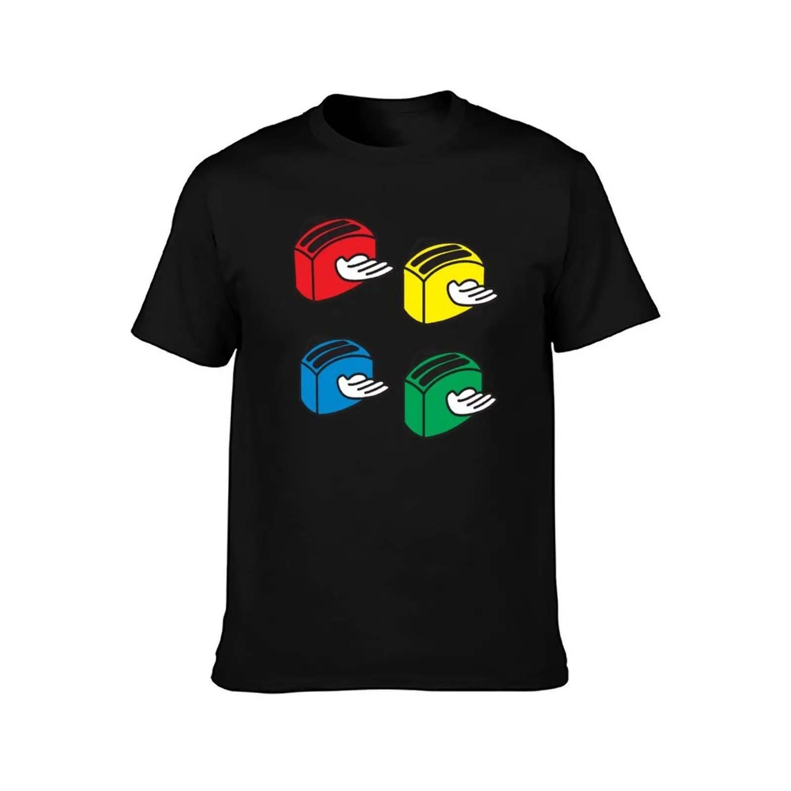 RGB Flying Toasters T-Shirt Summer Casual Cotton Tee Oversized Streetwear Tops Vintage Graphic Print Loose Fit Short Sleeve