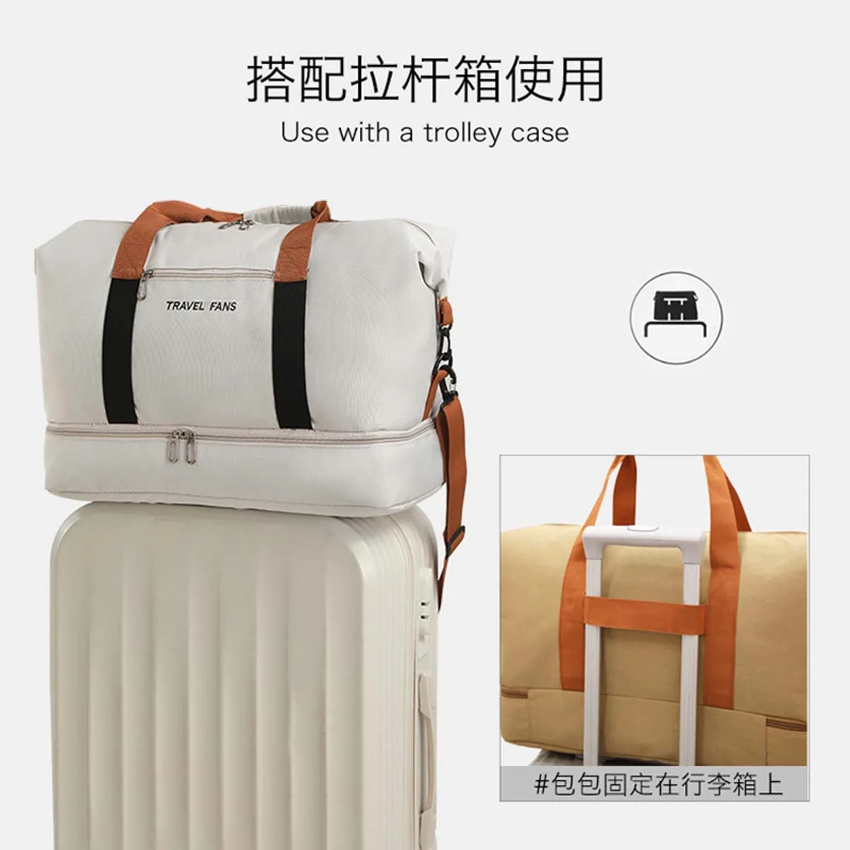 New Explore 900D travel bag Large capacity travel bag Oxford cloth tote bag can be set trolley box storage bag 37L