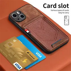 Magnet Case For iPhone 17 16 15 14 13 12 11 Pro XS Max Air 16E Mini XR X 8 7 6S 6 Plus SE SE3 Card Wallet Leather Case Cover