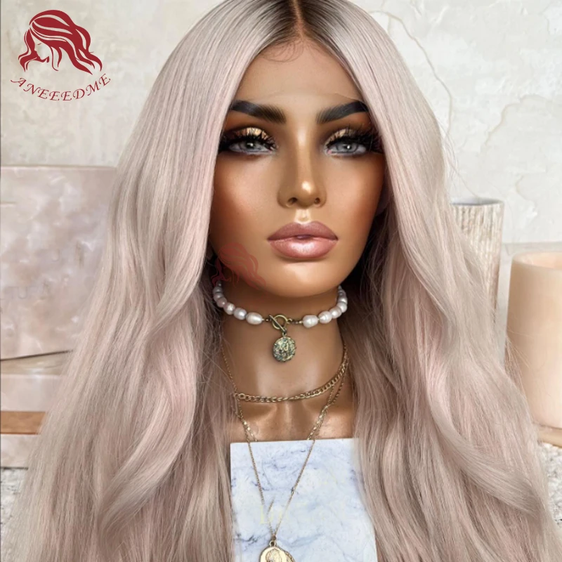 13x6 Hd Transparent Gray Lace Front Wig Human Hair Preplucked Brazilan 13x4 Frontal 613 Colored Wigs For Women