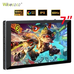 Wisecoco 7 inch 1920x1080 Portable Monitor HDMI Type-C Ultra Thin IPS LCD TouchScreen Display for Laptop PC PS5 Xbox Gaming