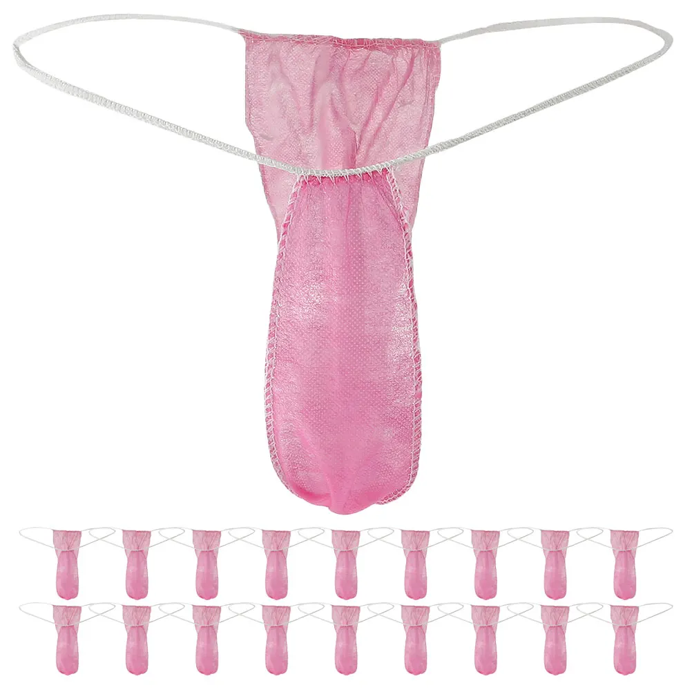 

40pcs Disposable Thong Underwear Breathable Non-woven Fabric for Spray Tanning Beauty Salon Spa Travel Women Brief Panties Soft