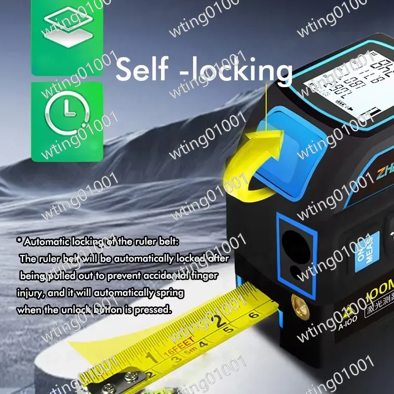 for 40 60 80 100M Laser Rangefinder 5M Tape Bluetooth Laser Tape Measure with Green Laser Line Marking Electronic Ruler