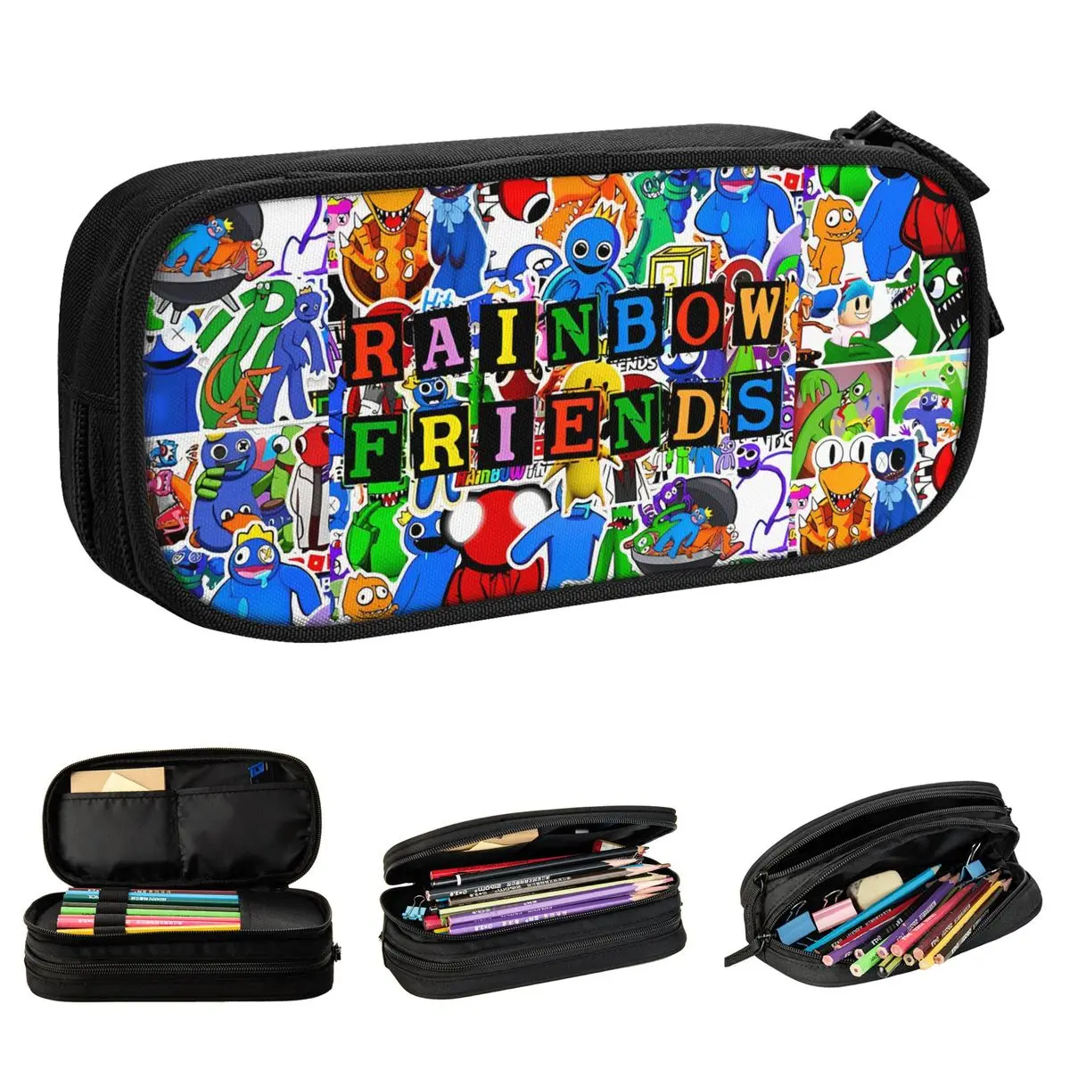 

Пеналы с рисунком радуги для друзей, футляр для карандашей большой емкости для студентов, офисные подарки, канцелярские принадлежности