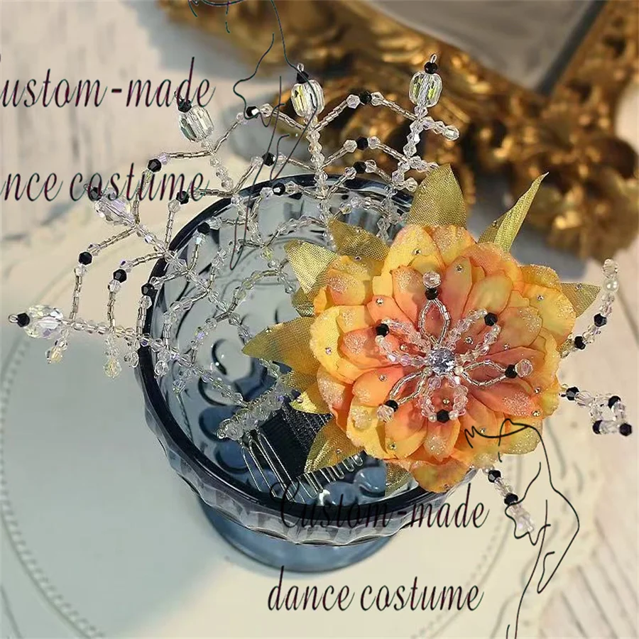 Couronne de danse professionnelle faite à la main, couronne personnalisée pour enfants et adultes, jupe tutu pour femmes, couvre-chef de compétition