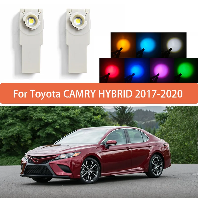 2Pcs LED Interior Foot Lamp With Wire For Toyota CAMRY HYBRID 2017-2020 Interior Decorative Lights Illuminator Connector