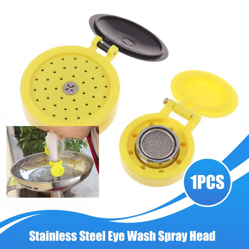 

Распылительная головка для мытья глаз из нержавеющей стали 304, для домашней фабрики, лаборатории промышленных объектов, установлена на станции для мытья глаз и кране