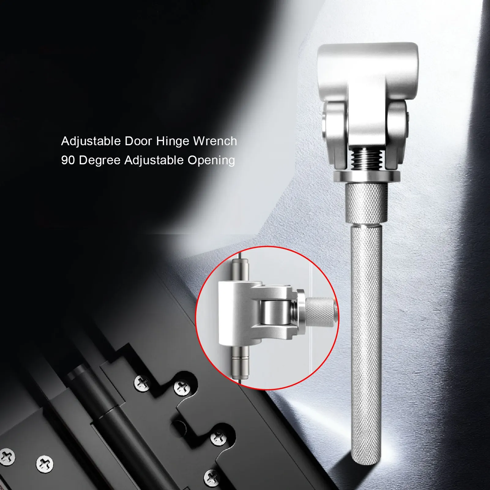 Upgraded Door Hinge Adjustment Tool Stainless Steel Adjustable Hinge Repair Wrench for Sagging Door Alignment and Repair
