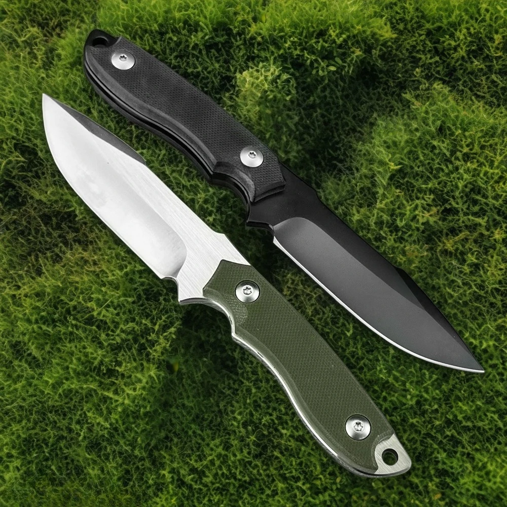 

Тактический охотничий нож с фиксированным клинком из стали 8Cr13MoV, рукоять G10, высокая твердость, для активного отдыха и кемпинга, с ножнами