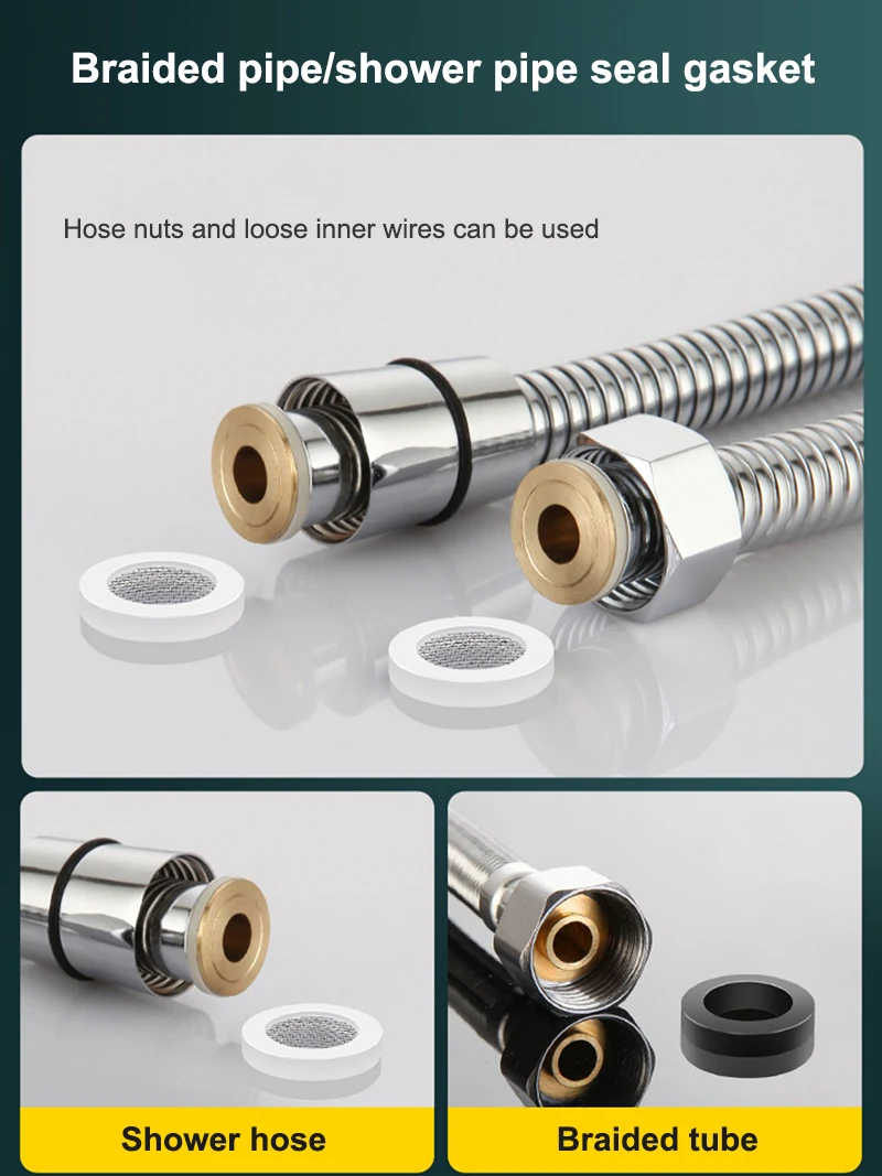 10-100 pz 1/8 "1/4" 3/8 "1/2" 3/4 "1" ~ 2 "gomma siliconica PTFE guarnizione piatta O-Ring guarnizione rondella anello rubinetto rondella anello di tenuta