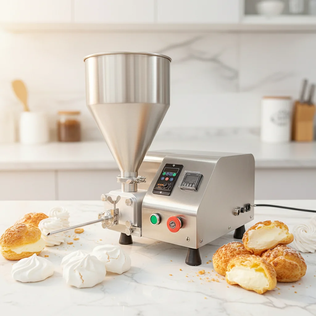 Professional Puff  Jam Cream Filler Multi Mold Design Bakery Store Use Filling Machine