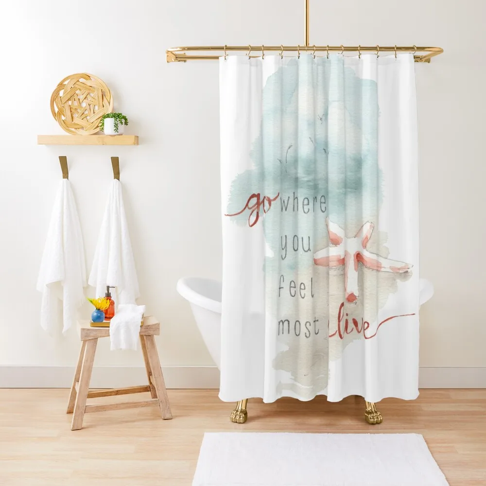 

Starfish On The Sand With Inspirational Quote Shower Curtain Bathroom Shower Curtain Curtain Bathroom Shower