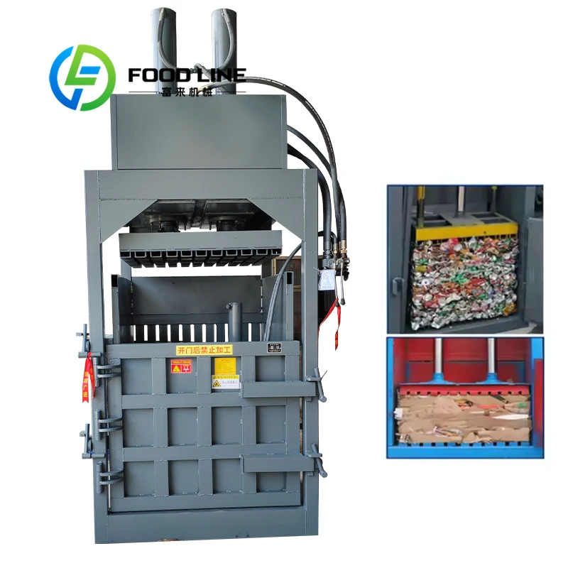 High Density Vertical Hydraulic Compactor Adjustable Pressing Stroke To Meet Different Baling Size And Density Requirements
