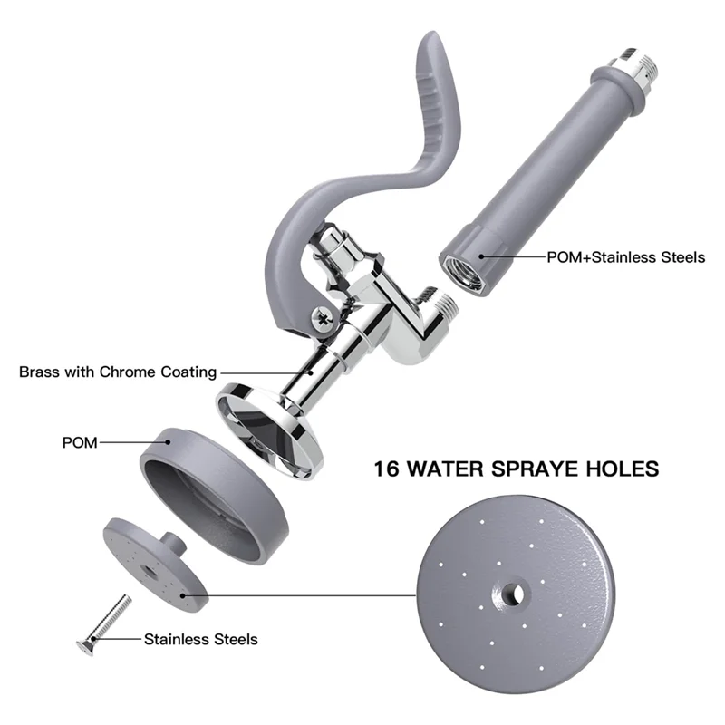 A51M-Sink Sprayer, Pre Rinse Sprayer For Commercial Kitchen Sink Faucets, 1.42 GPM Sprayer Valve Dish Sprayer Nozzle