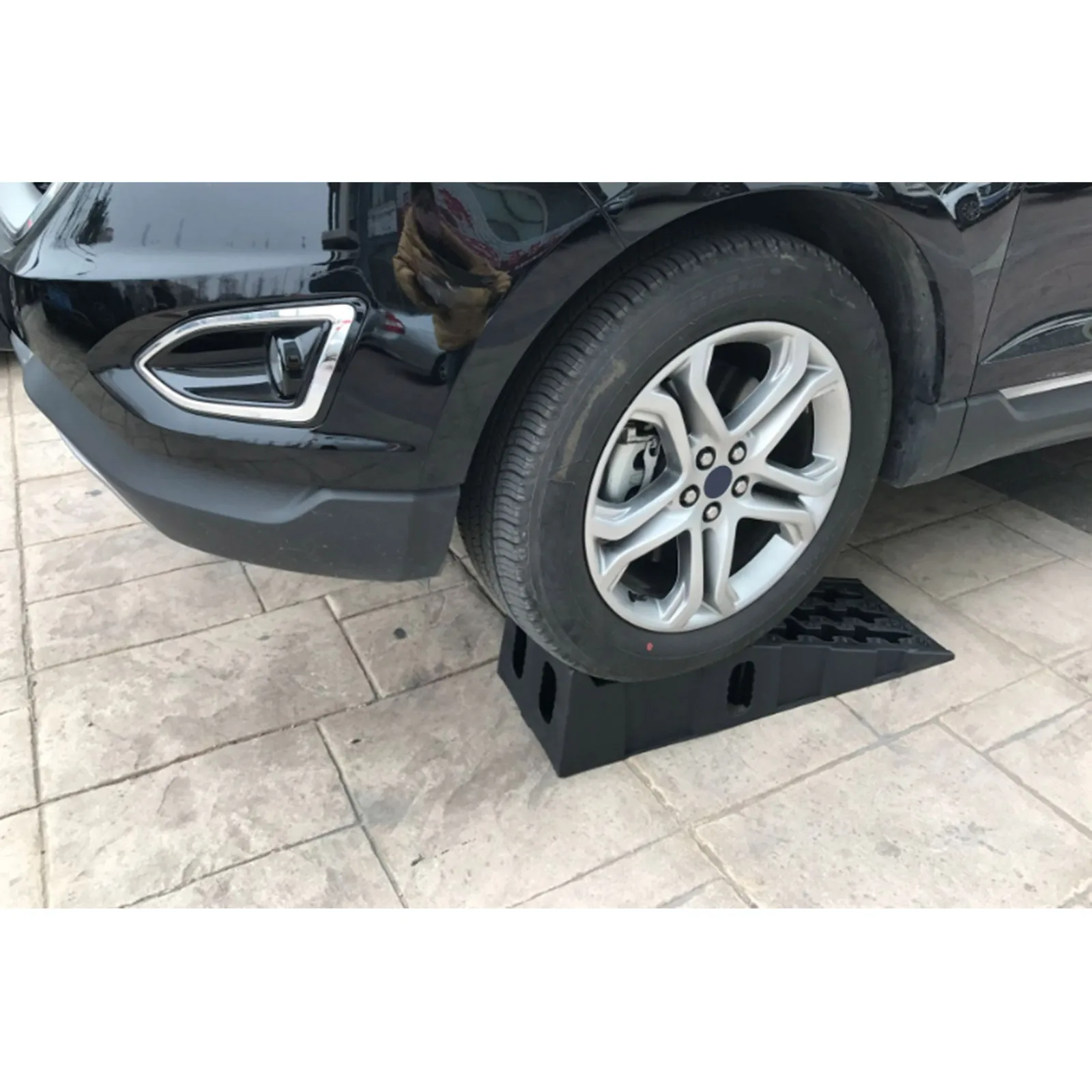 Donened Pack of 2 Plastic Loading Ramps Heavy Duty Car Ramps up to 16,000 lbs Universal Loading Ramps for Cars and Vehicles