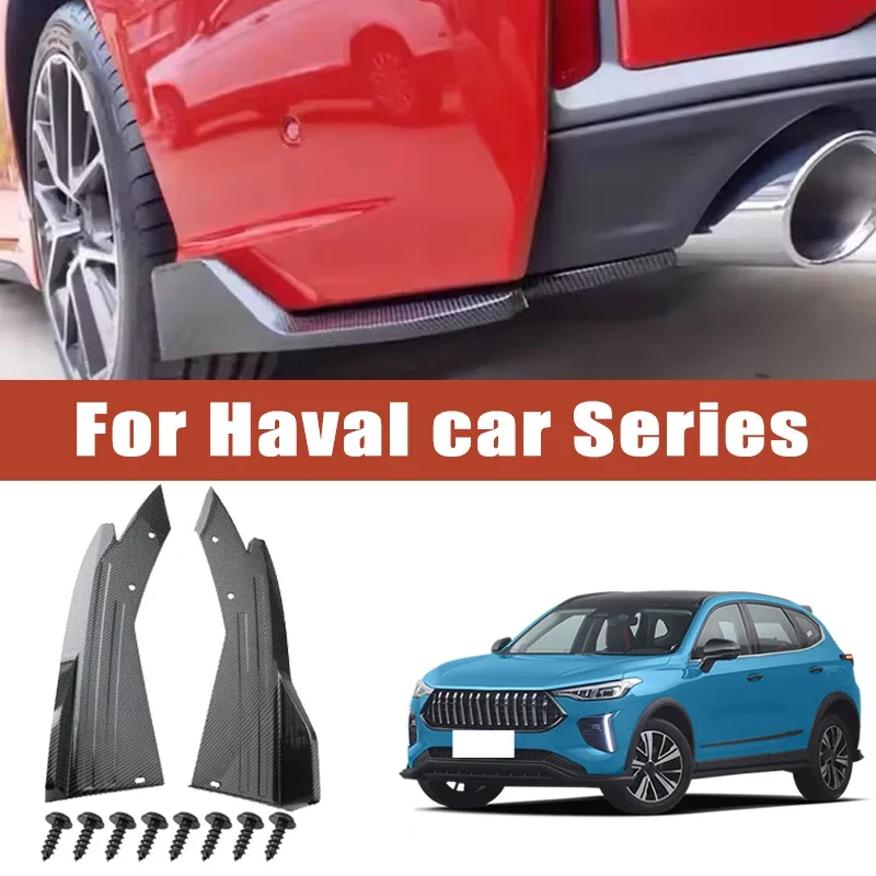 2pcs Rear Bumper Spoiler Lip Splitter Diffuser Anti-Crash Winglet Car Mod For Haval H6 H9 F7 F7x Jolion Dargo Big Dog M6 H2 H4