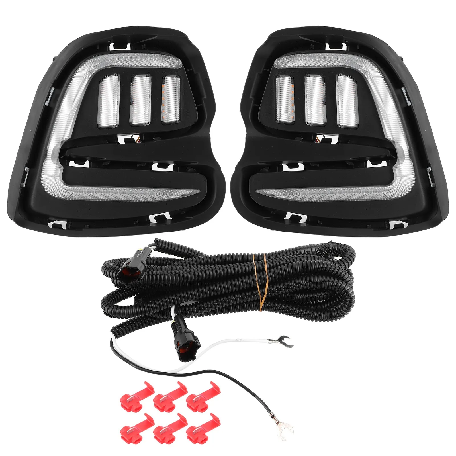 

Автомобильное освещение, светодиодный DRL дальнего света для Chevrolet Cavalier 2015-2019, 3-цветный указатель поворота, дневные ходовые огни, автомобильные аксессуары