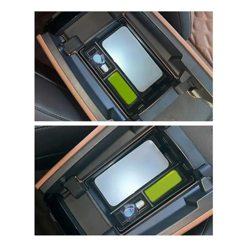 A13Z-For BYD Tang II EV 2021 2022 2023 Car Center Console Armrest Storage Box Ray Flocking Interior Car Accessories Parts Kits