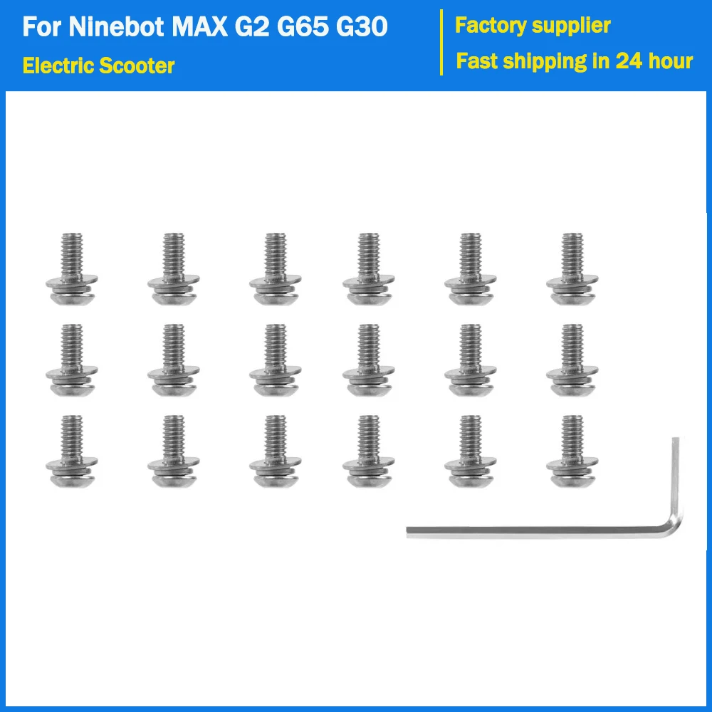 18pc Bottom Battery Cover Screws for Segway Ninebot MAX G2 G65 G30 G30LP G30D Electric Scooter Stainless Steel Metal Screw Parts