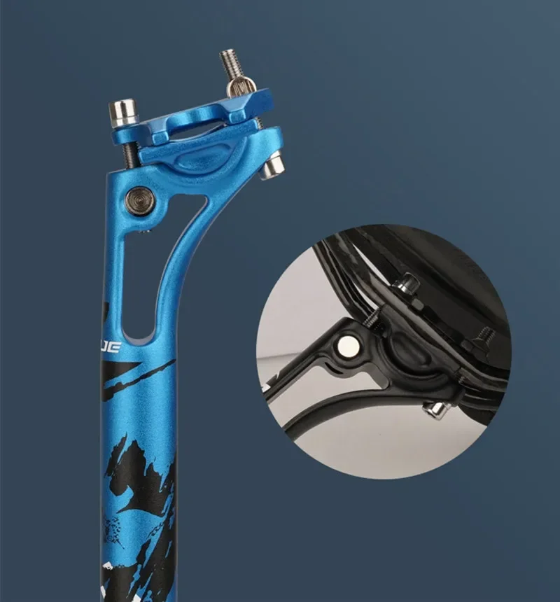 LUNJE Bicycle Seat Tube Ultralight Aluminum Alloy MTB Bike Seat Post Mountain Road Bicycle Seatpost   27.2/30.9/31.6mm*400mm alu