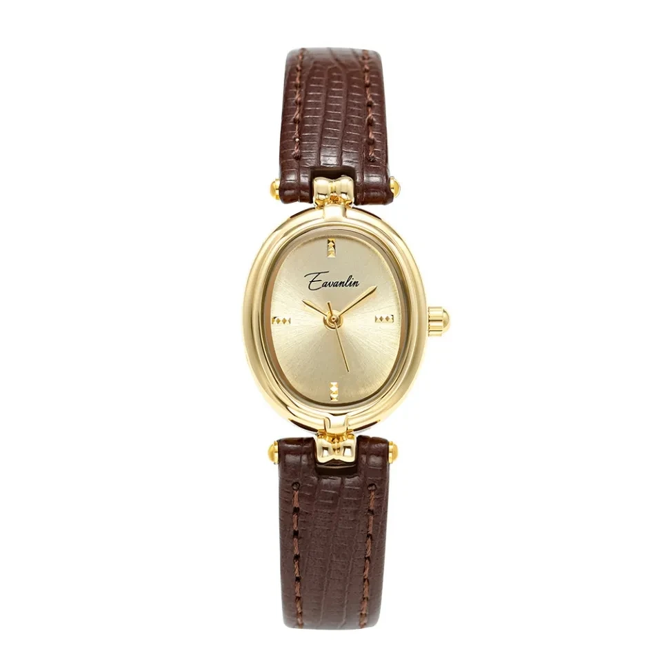 Reloj Retro de cuero ovalado para mujer, reloj informal de cuarzo japonés deportivo resistente al agua, reloj de oficina para mujer, Montes Femmes