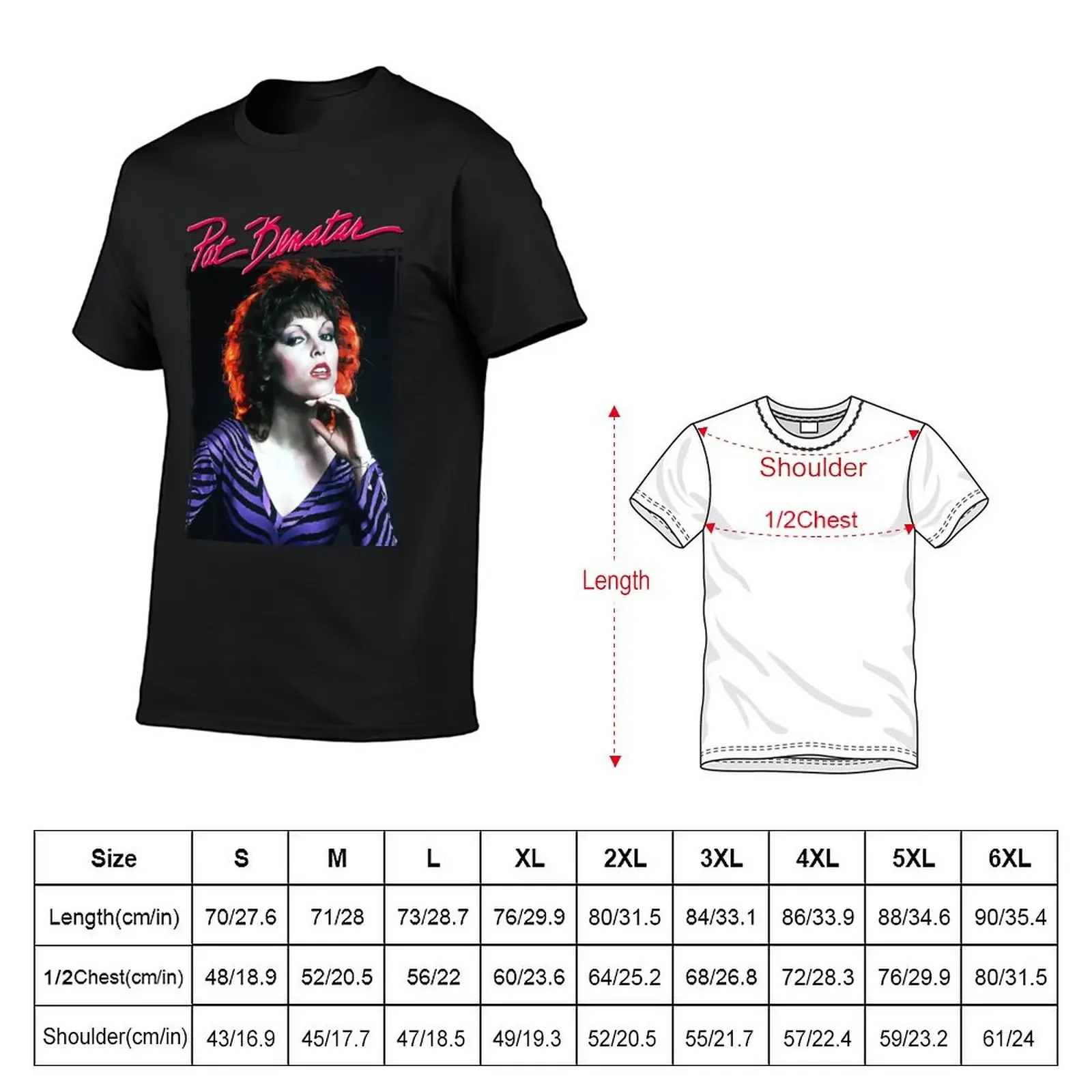 Pat Benatar T-Shirt sweat rapper graphic tees oversized anime clothes mens t shirts pack