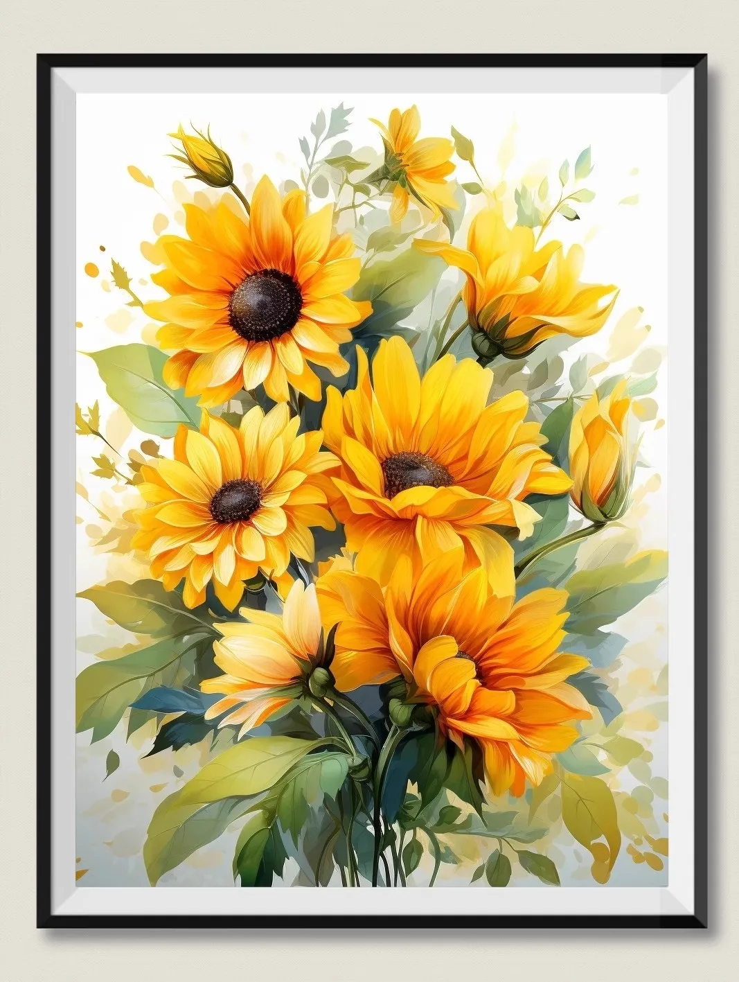 9ct 65x85cm Sunflowers Embroidery DIY Chinese Style Printed Kits Cross Stitch Needlework Set Home Decor Crafts