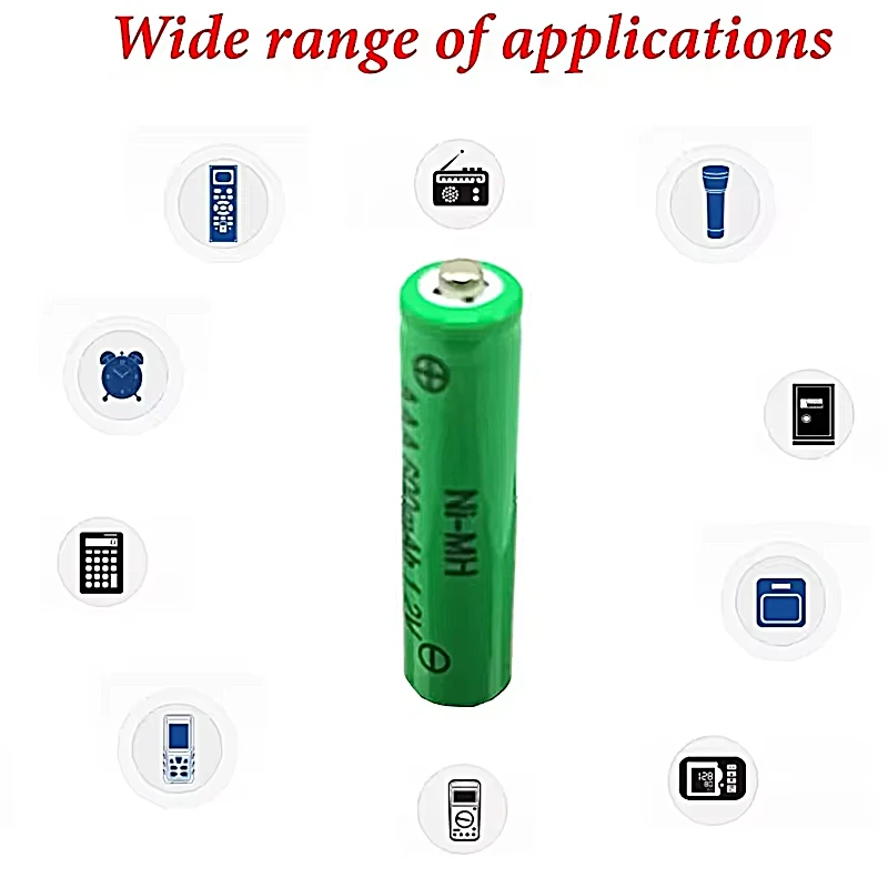 AAA Battery 1.2V 600mAh Ni-MH Rechargeable Battery Used for Remote Control Shaver MP3/MP4 LED Toy Flashlight Electric Toothbrush