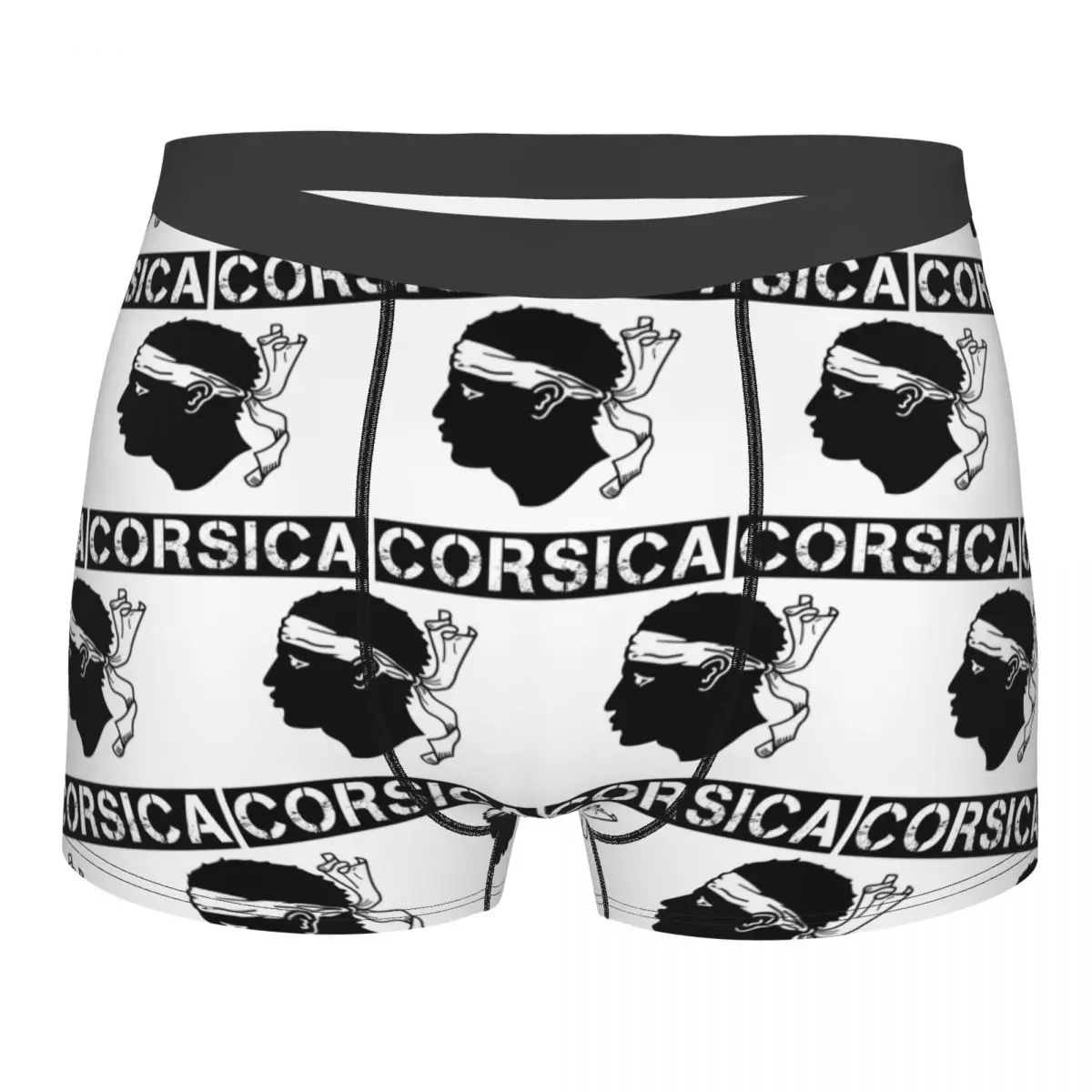 Boxer Underpants Shorts Corsica Map Flag French Corsican Panties Men's Breathable Underwear for Homme Man Boyfriend Gifts