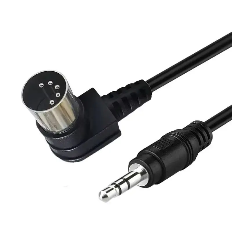 90 Degree Right 5 Pin Din MIDI Plug 3.5mm Connection Male To Male Stereo Jack Audio Extension Cable 150cm 1.5m 3m High Quality
