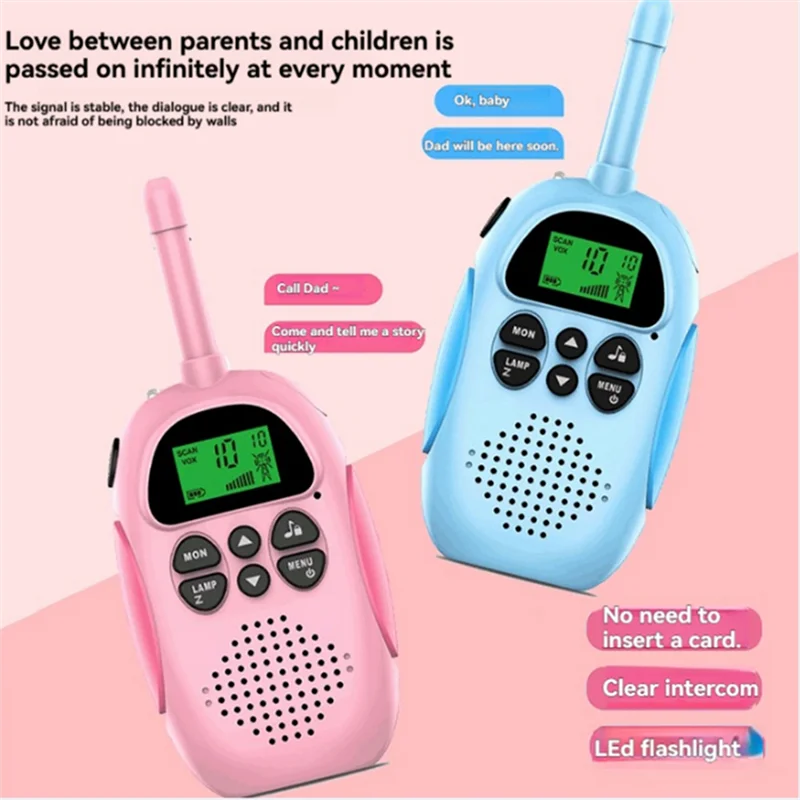 B05C-1Pair Draadloze kindertelefoon Walkie Multi Walkie-Talkie Interactieve 3KM bereiktransmissie Kinderen