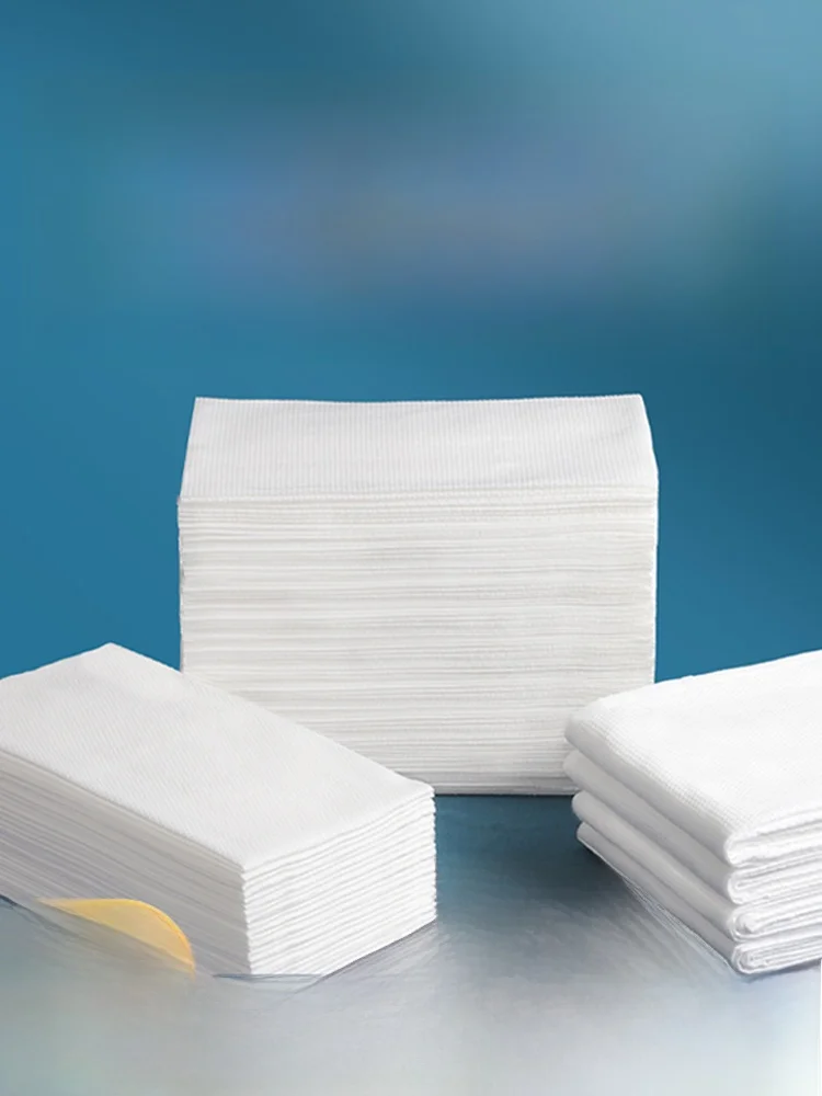 Одноразовые полотенца из чистого хлопка для салона, ванны для ног, впитывающая повязка на голову, красивая салонная чистка ног, большой размер