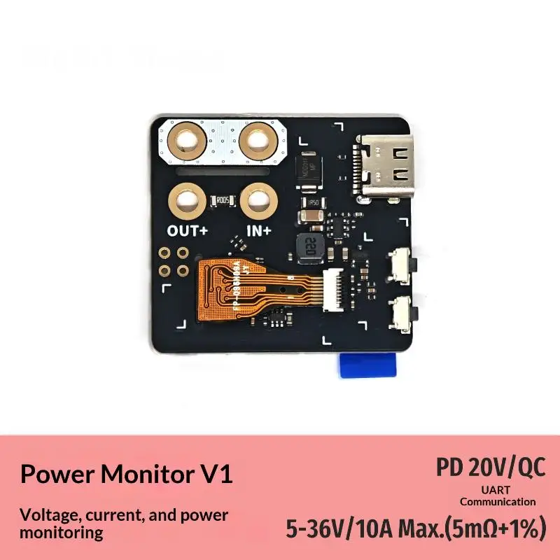 

1 Set 36V 10A Max Power Monitor Module With XT60 Connector PD QC Support For RC Drone Battery Power Detection