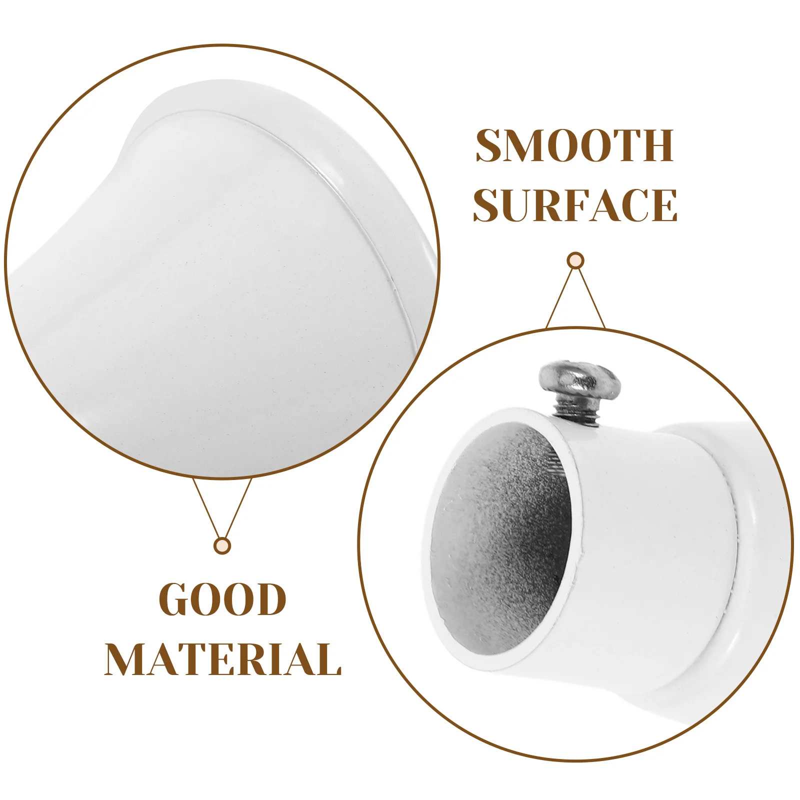 

2pcs Iron Curtain Rod Finials Decorative End Caps Wear-Resistant Metal Finials For Home Office Drapery Rods Modern Curtain Rod